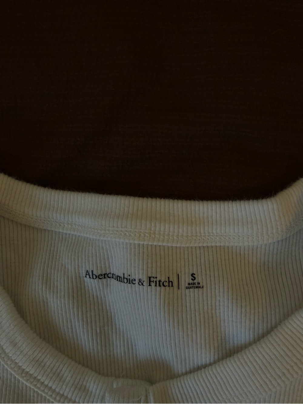 Abercrombie & Fitch White Button-Front Ribbed Tank - Picture 2 of 2